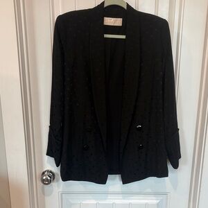 KEEPSAKE the Label Black Double-Breasted Textured Blazer